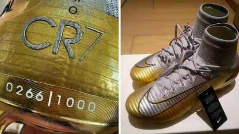 Nike làm sẵn giày kỷ niệm Quả bóng vàng thứ 5 của Ronaldo Nike làm sẵn giày kỷ niệm Quả bóng vàng thứ 5 của Ronaldo