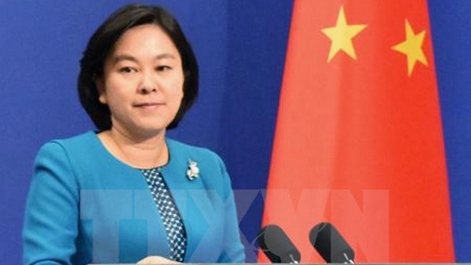 Nga, Trung Quốc chỉ trích Chiến lược An ninh Quốc gia mới của Mỹ Người phát ngôn Bộ Ngoại giao Trung Quốc Hoa Xuân Oánh. (Nguồn: Kyodo/TTXVN)