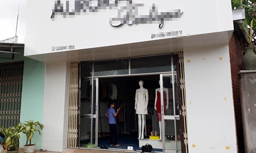 Bị trộm khoắng sạch tài sản trị giá 300 triệu đồng khi tránh bão Shop thời trang xảy ra vụ trộm. Ảnh: N.G.