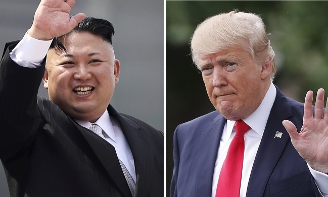Tổng thống Mỹ Trump và Chủ tịch Triều Tiên Kim gặp nhau vào tháng 5 Ảnh: Yonhap
