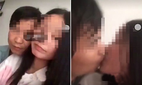 Thầy giáo bị đuổi việc vì hôn nữ sinh Đoạn video thầy giáo hôn nữ sinh nhanh chóng lan truyền trên mạng xã hội.