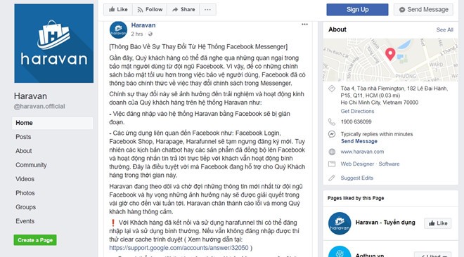 Facebook đóng API các app ở VN, giới kinh doanh online náo loạn Một fanpage thông báo về tình trạng ảnh hưởng do Facebook đóng các API liên quan đến thông tin cá nhân.