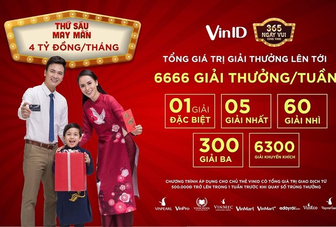 100 tỷ đồng tri ân chủ thẻ Vinid trong ‘365 ngày vui’ 100 tỷ đồng tri ân chủ thẻ Vinid trong ‘365 ngày vui’