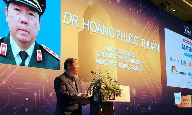 “Lộ bí mật nhà nước trên Internet có thể vượt xa con số đã phát hiện“ Trung tướng Hoàng Phước Thuận, Cục trưởng Cục An ninh mạng (Bộ Công an) - Ảnh: Đ.Hiệp