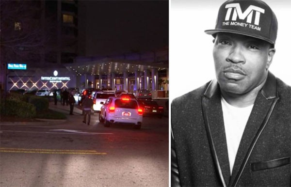 Mayweather thoát chết sau khi đoàn vệ sĩ bị quây bắn Hiện trường sau vụ nổ súng khiến Greg La Rosa bị thương. Ảnh: NS.