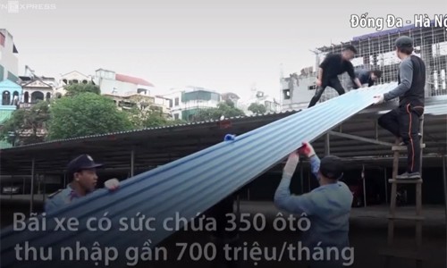 Tháo dỡ bãi xe 7.000 m2 không phép giữa trung tâm Hà Nội Tháo dỡ bãi xe 7.000 m2 không phép giữa trung tâm Hà Nội