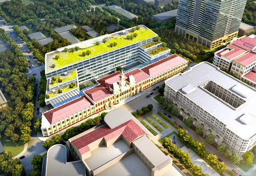 Trung tâm hành chính mới của TP HCM như thế nào Phối cảnh trụ sở HĐND - UBND sau khi được nâng cấp. Nguồn: Sở Quy hoạch - Kiến trúc.