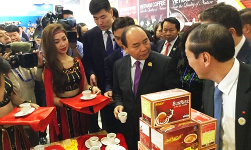 An Thái với showroom cà phê mát rượi trưa hè Thủ tướng thăm gian hàng An Thái