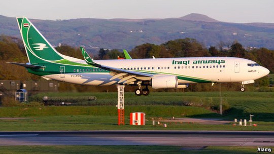 Phi công đánh lộn trên độ cao 11.000m vì suất ăn Một máy bay của hãng hàng không Iraqi Airways. Ảnh: Alamy
