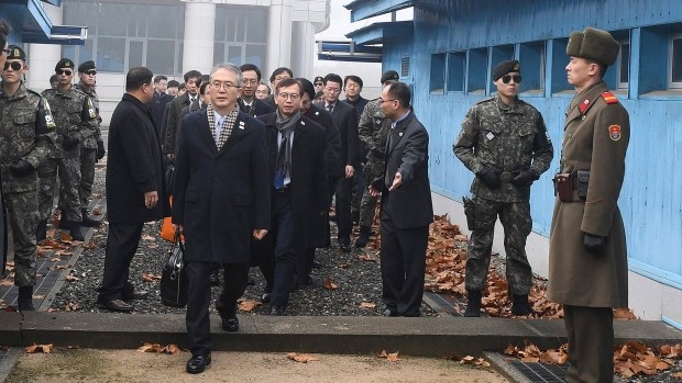 Triều-Hàn ấn định thời gian hội đàm quân sự cấp tướng lần thứ 9 Ảnh: KCNA