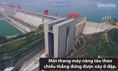 Thang máy nâng tàu lớn nhất thế giới ở đập Tam Hiệp Thang máy nâng tàu lớn nhất thế giới ở đập Tam Hiệp