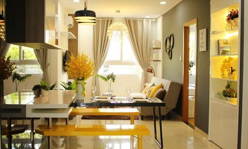 Cận cảnh căn hộ 100% view sông tại Bắc Sài Gòn, trả trước chỉ từ 330 triệu Sử dụng gam màu ấm chủ đạo, Marina Riverside toát lên đường nét hiện đại, sang trọng. Các thiết bị nội thất có kích thước nhỏ gọn phù hợp với không gian của từng căn hộ