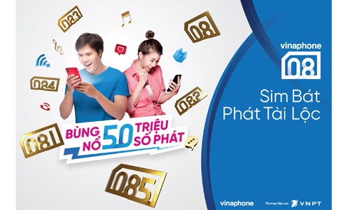 VinaPhone chính thức mở bán dải sim “Phát tài lộc” 08x VinaPhone chính thức mở bán dải sim “Phát tài lộc” 08x