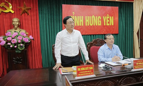 Hưng Yên phát huy hiệu quả tín dụng chính sách Tổng Giám đốc NHCSXH Dương Quyết Thắng phát biểu tại buổi làm việc