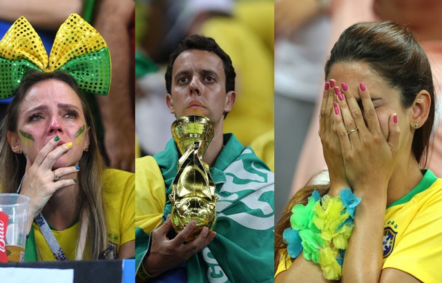 Brazil bị loại khỏi World Cup, mưa nước mắt trên khán đài Brazil bị loại khỏi World Cup, mưa nước mắt trên khán đài