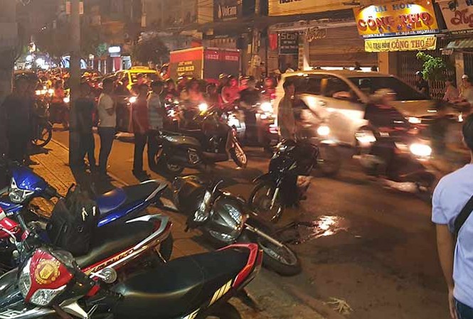 5 hiệp sĩ bị đâm thương vong khi đuổi bắt trộm ở Sài Gòn Hiện trường nơi xảy ra vụ án