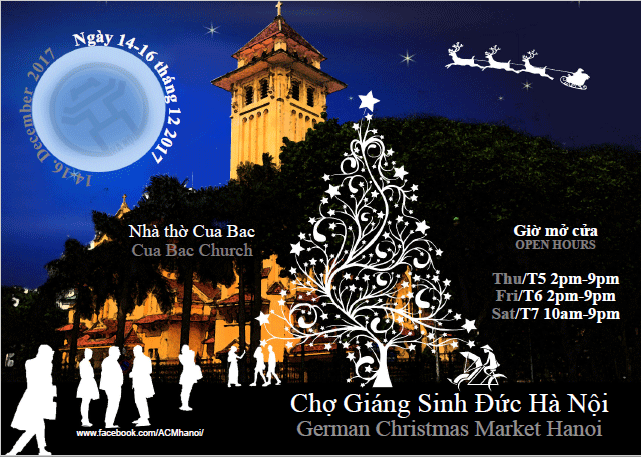 Hội chợ Giáng sinh theo phong cách Đức lần đầu có mặt tại Hà Nội Nhà thờ Cửa Bắc sẽ được trang hoàng theo phong cách Giáng sinh ở Đức. Ảnh: BTC