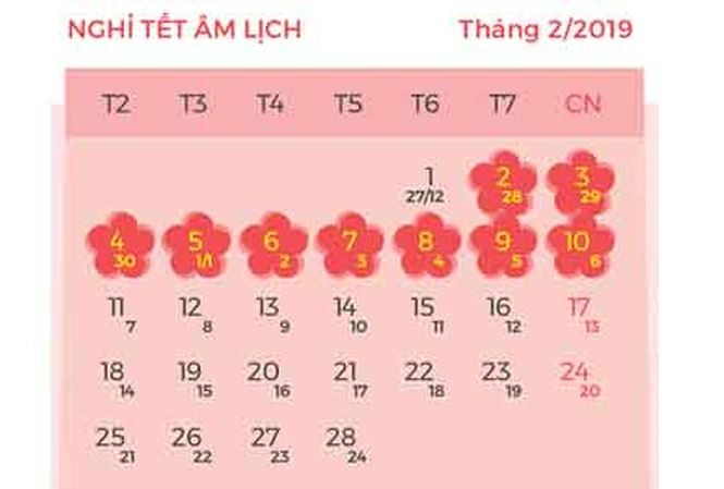 Thủ tướng chốt nghỉ Tết Âm 9 ngày, Tết Dương hoán đổi ngày Lịch nghỉ Tết Âm lịch 2019.