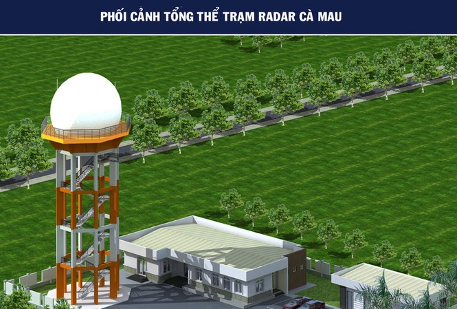 Xây Trạm Radar thứ 2 hơn trăm tỷ tại Cà Mau Phối cảnh Trạm Radar Cà Mau 2.