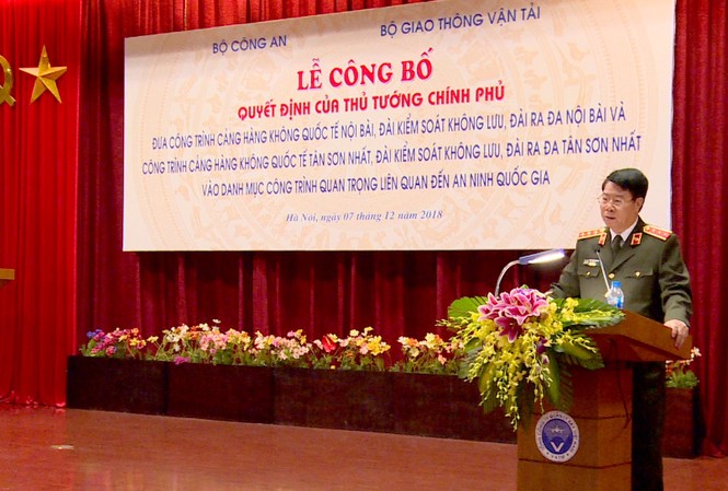 6 công trình hàng không được đưa vào danh mục an ninh quốc gia Thượng tướng Bùi Văn Nam – Thứ trưởng Bộ Công an