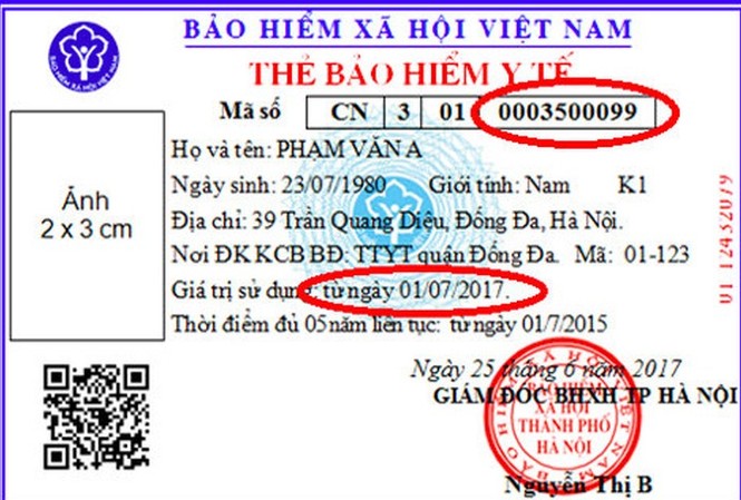Thẻ BHYT mới sẽ có thông tin mức tiền được hưởng khi khám chữa bệnh Ảnh minh hoạ: Internet