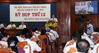 Chủ tịch HĐND tỉnh Sóc Trăng có nhiều phiếu tín nhiệm cao nhất Quang cảnh kỳ họp HĐND tỉnh Sóc Trăng