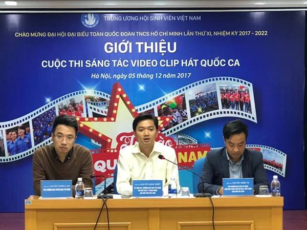 Phát động cuộc thi sáng tác video clip hát Quốc ca Ban tổ chức giới thiệu về cuộc thi sáng tác video clip hát Quốc ca trong sinh viên
