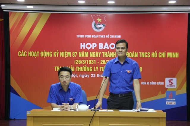 87 cán bộ đoàn xuất sắc nhận giải thưởng Lý Tự Trọng 2018 Bí thư T.Ư Đoàn Bùi Quang Huy giới thiệu về Giải thưởng Lý Tự Trọng năm 2018