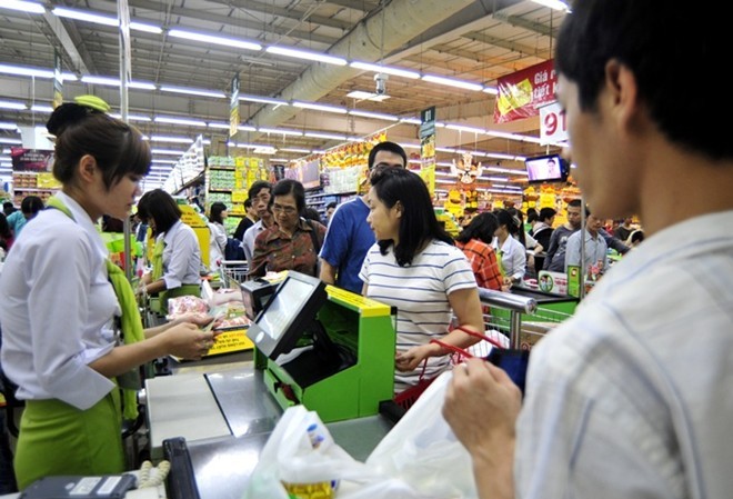 Các siêu thị, khu mua sắm sẽ không thanh toán tiền mặt 100% các siêu thị, trung tâm mua sắm không dùng tiền mặt khi mua hàng (Ảnh minh hoạ)