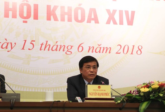 Luật An ninh mạng bảo vệ quyền lợi của doanh nghiệp, người dân Tổng thư ký Nguyễn Hạnh Phúc. Ảnh Như Ý