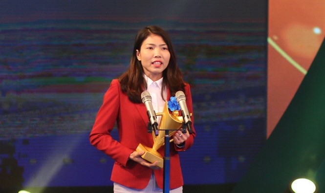 Cúp chiến thắng 2017 vinh danh Lê Thanh Tùng và Bùi Thị Thu Thảo VĐV điền kinh Bùi Thị Thu Thảo