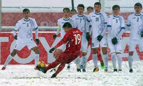 Quang Hải - Ngôi sao chân trái 'ma thuật' nhất U23 châu Á Siêu phẩm sút phạt vào lưới U23 Uzbekistan trong trận chung kết của Quang Hải khiến cả triệu trái tim người hâm mộ vỡ òa.