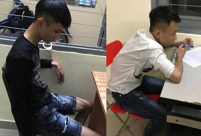 Nam thanh niên bắt 'nóng' 2 tên cướp trên đường phố Sài Gòn Hai tên cướp nhí tại công an.