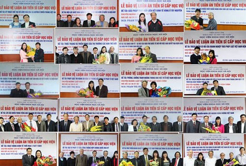 Thông tin 'lò sản xuất tiến sĩ' gây xôn xao dư luận Một số cá nhân bảo vệ thành công luận án tiến sĩ năm 2016.