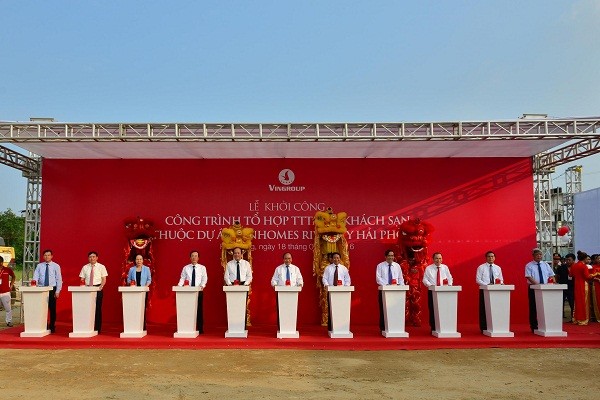 Thủ tướng bấm nút khởi công tháp cao nhất duyên hải Bắc Bộ Thủ tướng bấm nút khởi công tháp cao nhất duyên hải Bắc Bộ