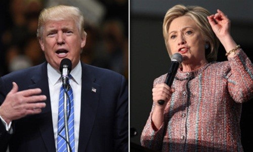 Ba trận quyết đấu trong chặng cuối cuộc đua vào Nhà Trắng Ứng viên đảng Cộng hòa Donald Trump và ứng viên đảng Dân chủ Hillary Clinton. Ảnh: CNN