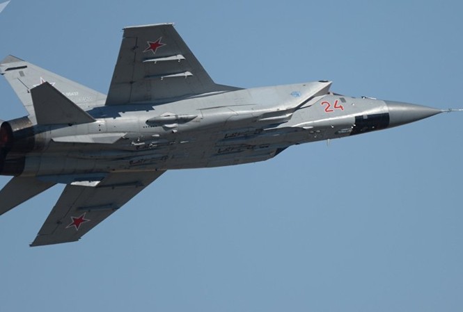 Một tuần, chiến đấu cơ Nga chặn 14 máy bay do thám Mỹ Máy bay MiG-31 của Nga. Ảnh: Sputnik