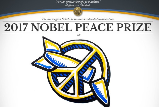 Trao giải Nobel Hòa bình 2017 cho nỗ lực xóa bỏ vũ khí hạt nhân Trao giải Nobel Hòa bình 2017 cho nỗ lực xóa bỏ vũ khí hạt nhân