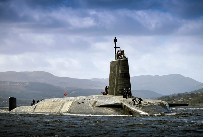 Chín thủy thủ tàu ngầm hạt nhân Anh bị sa thải vì dùng cocaine Tàu ngầm HMS Vigilant. Ảnh: Thomas McDonald