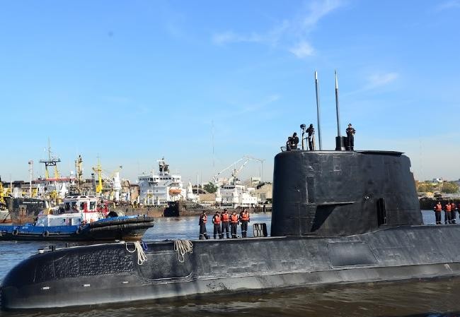 Tàu ngầm Argentina mất tích: Hải quân Mỹ phát hiện vật thể khả nghi Tàu ngầm ARA San Juan. Ảnh: AFP
