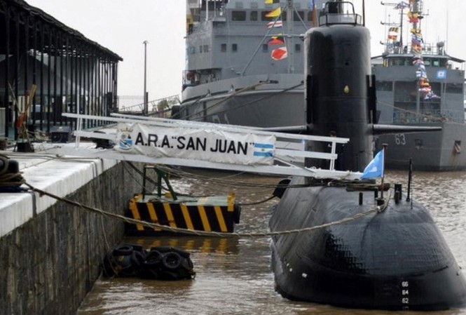 Argentina ‘đau đầu’ vì mãi chưa tìm thấy tàu ngầm ARA San Juan Tàu ngầm ARA San Juan. Ảnh: Clarin