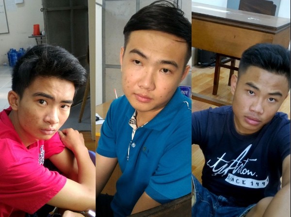 Khởi tố nhóm thanh niên xông vào bệnh viện đánh người Các đối tượng Ngô Quốc Toàn, Thạch Minh Quân và Nguyễn Thanh Triều tại cơ quan công an. Ảnh: Bạn đọc cung cấp