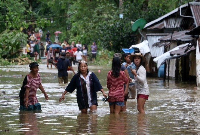 40 người chết, 35 người mất tích vì bão ở Philippines Bão Urduja khiến tỉnh Đông Samar ngập lụt nặng nề. Ảnh: AFP