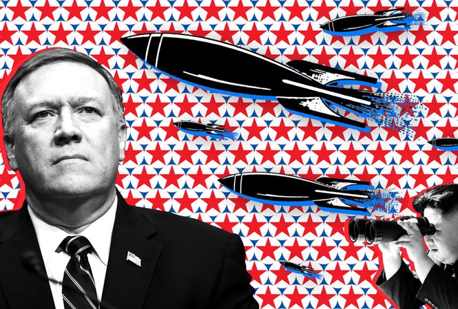 Tình báo Mỹ: Triều Tiên đang tìm cách phóng nhiều tên lửa cùng lúc Giám đốc CIA Mike Pompeo (trái) và Chủ tịch Triều Tiên Kim Jong-un (phải). Ảnh minh họa: Daily Beast
