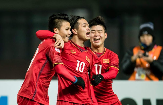 Fox Sport: Đông Nam Á có quyền tự hào về chiến tích của U23 Việt Nam Các cầu thủ U23 Việt Nam ăn mừng trong trận đấu với U23 Iraq. Ảnh: AFC