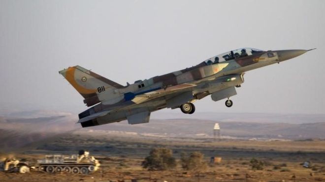 Chiến đấu cơ Israel bị pháo phòng không bắn rơi Chiến đấu cơ Israel bị bắn rơi khi đang không kích các mục tiêu Iran ở Syria. Ảnh: Getty
