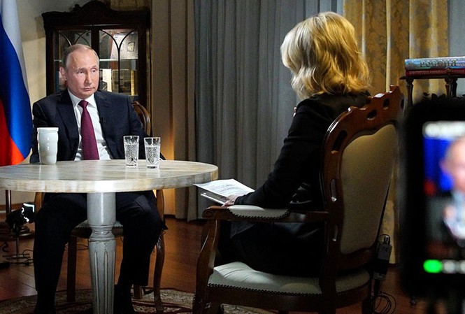 Ông Putin khen ông Trump ‘hiện đại, có tố chất lãnh đạo’ Tổng thống Nga Putin trả lời phỏng vấn kênh NBC News. Ảnh: Điện Kremlin