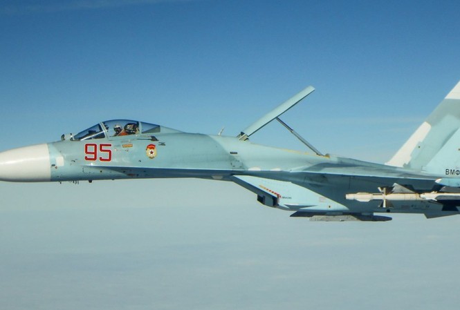 Mỹ tố Su-27 Nga áp sát máy bay do thám P-8 trên biển Baltic Tiêm kích Su-27 Nga. Ảnh: Không quân Bỉ