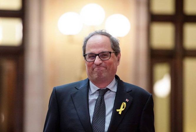 Catalonia có chính quyền mới sau 9 tháng bất ổn Ông Quim Torra. Ảnh: Elpais