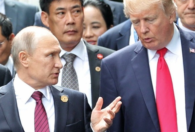 Ông Trump gọi ông Putin là 'đối thủ cạnh tranh' trước cuộc gặp lịch sử Tổng thống Nga Vladimir Putin và Tổng thống Mỹ Donald Trump. Ảnh: Sputnik